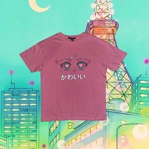 Sailor Moon Usagi Eyes Pink Graphic T Shirt